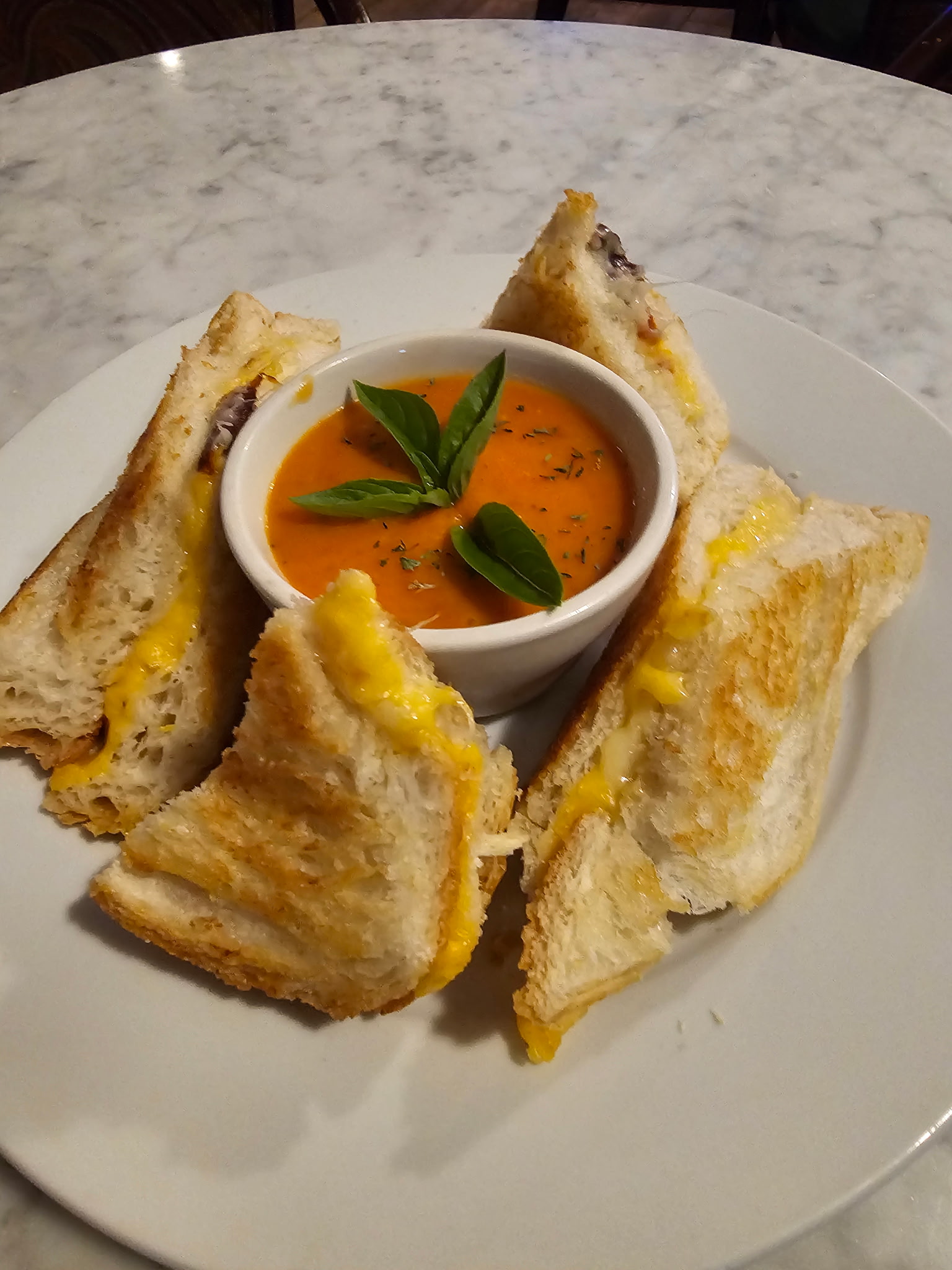 Grilled cheese with tomato soup